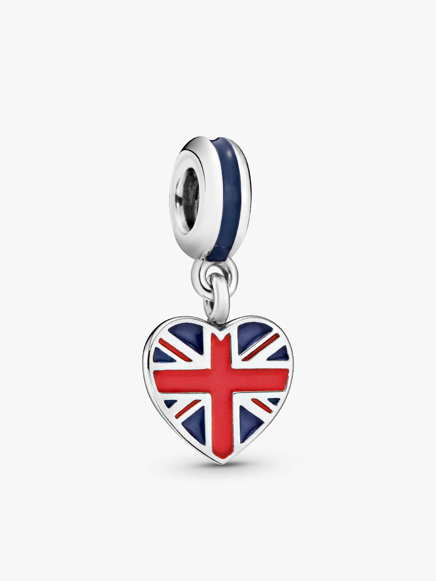 Great Britain Union Jack Heart Dangle Charm