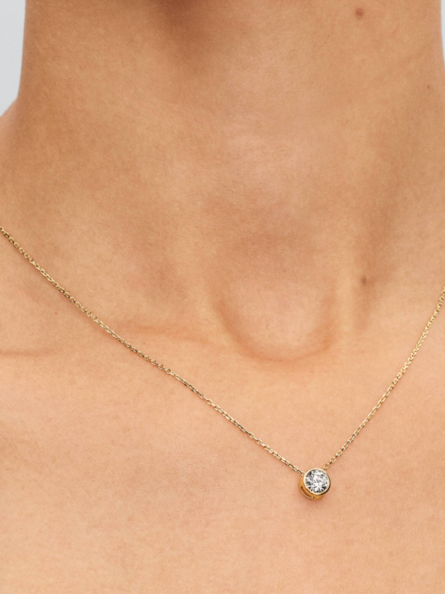 Pandora Era Bezel Lab-Grown Diamond Pendant Necklace