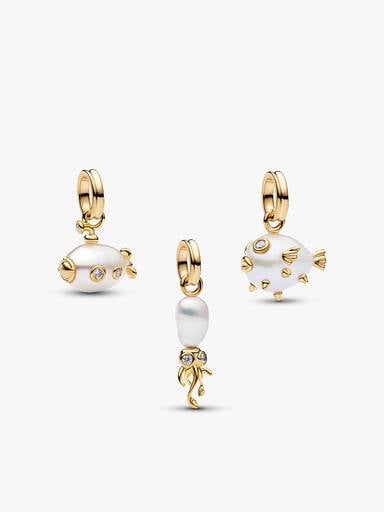 Oceanborn Baroque Pearl Charm Trio