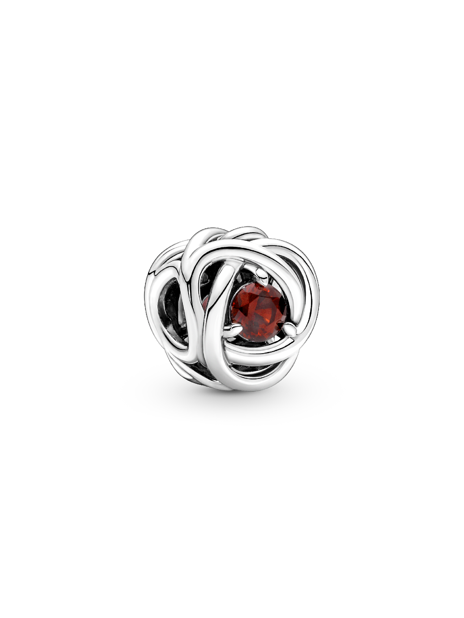 January Birthstone Eternity Circle Charm