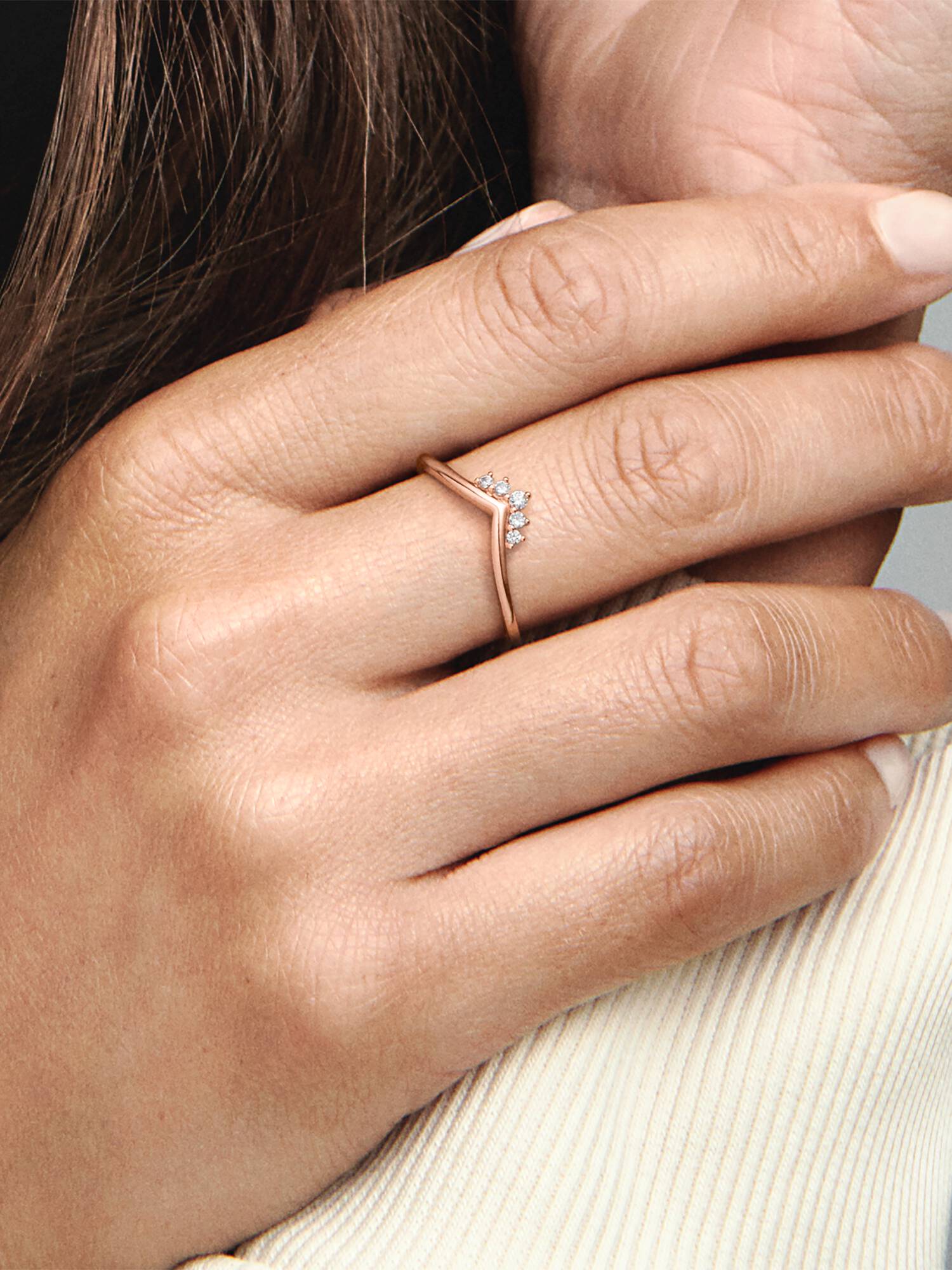 Tiara Wishbone Ring
