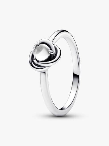 April Birthstone Eternity Circle Ring