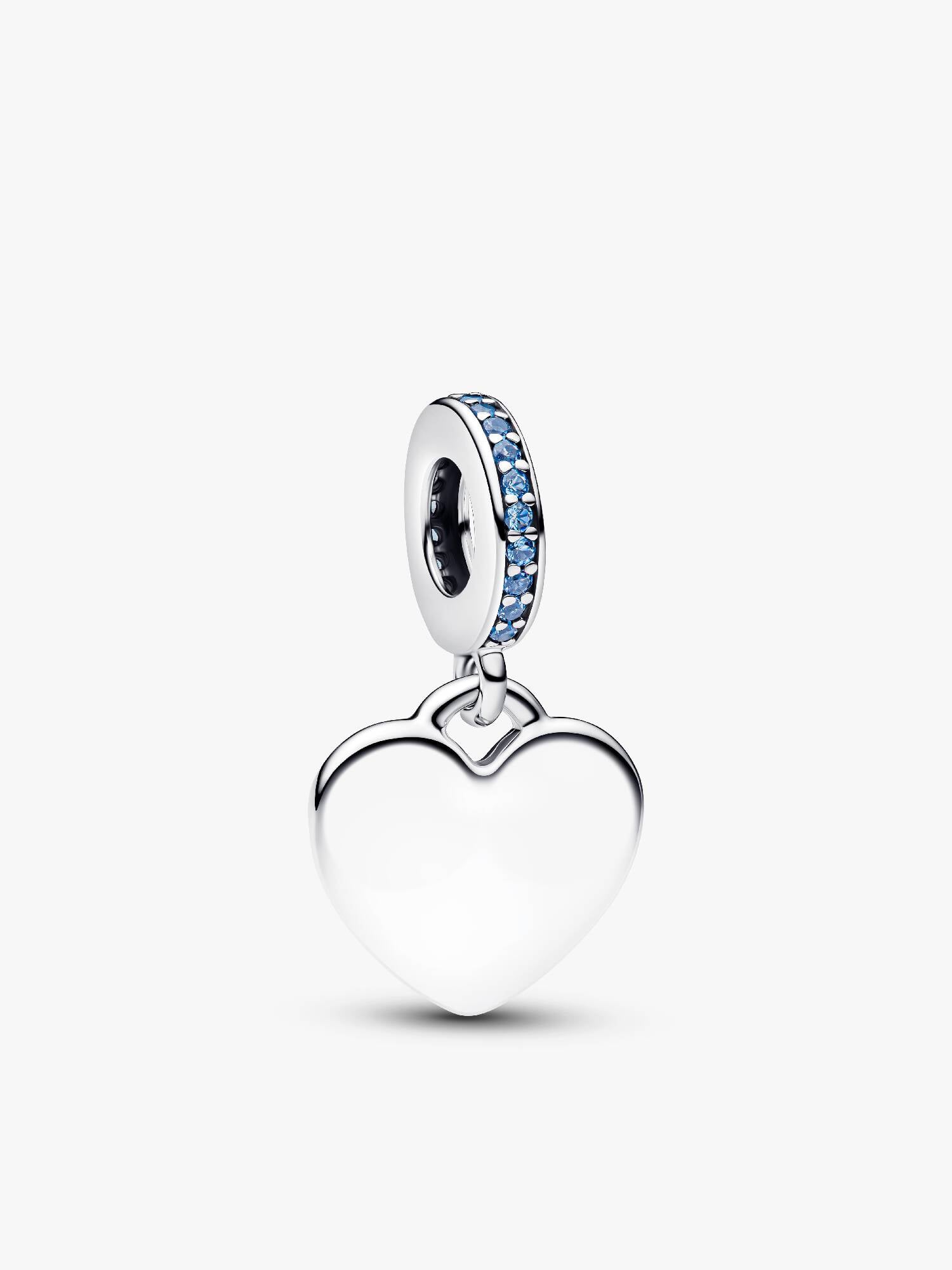 Heart Blue Stone Dangle Charm