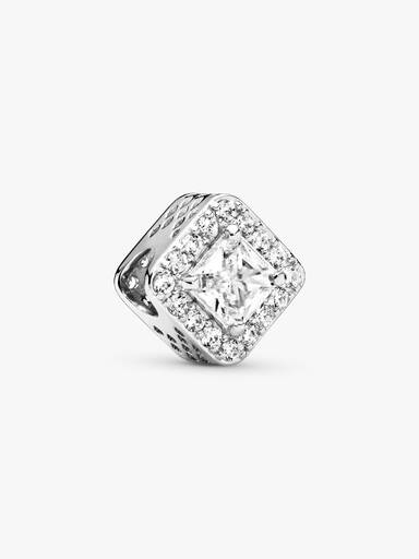 Square Sparkle Halo Charm