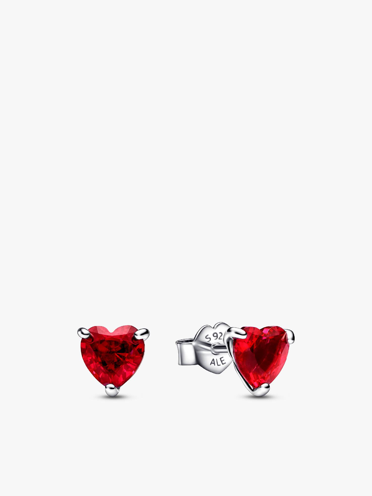 Red Heart Stud Earrings