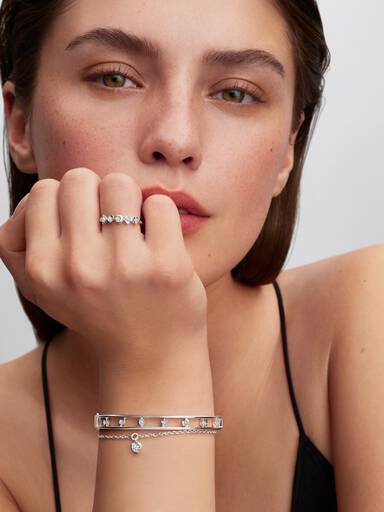 Pandora Talisman Sterling Silver Lab-Grown Diamond Symbols Ring