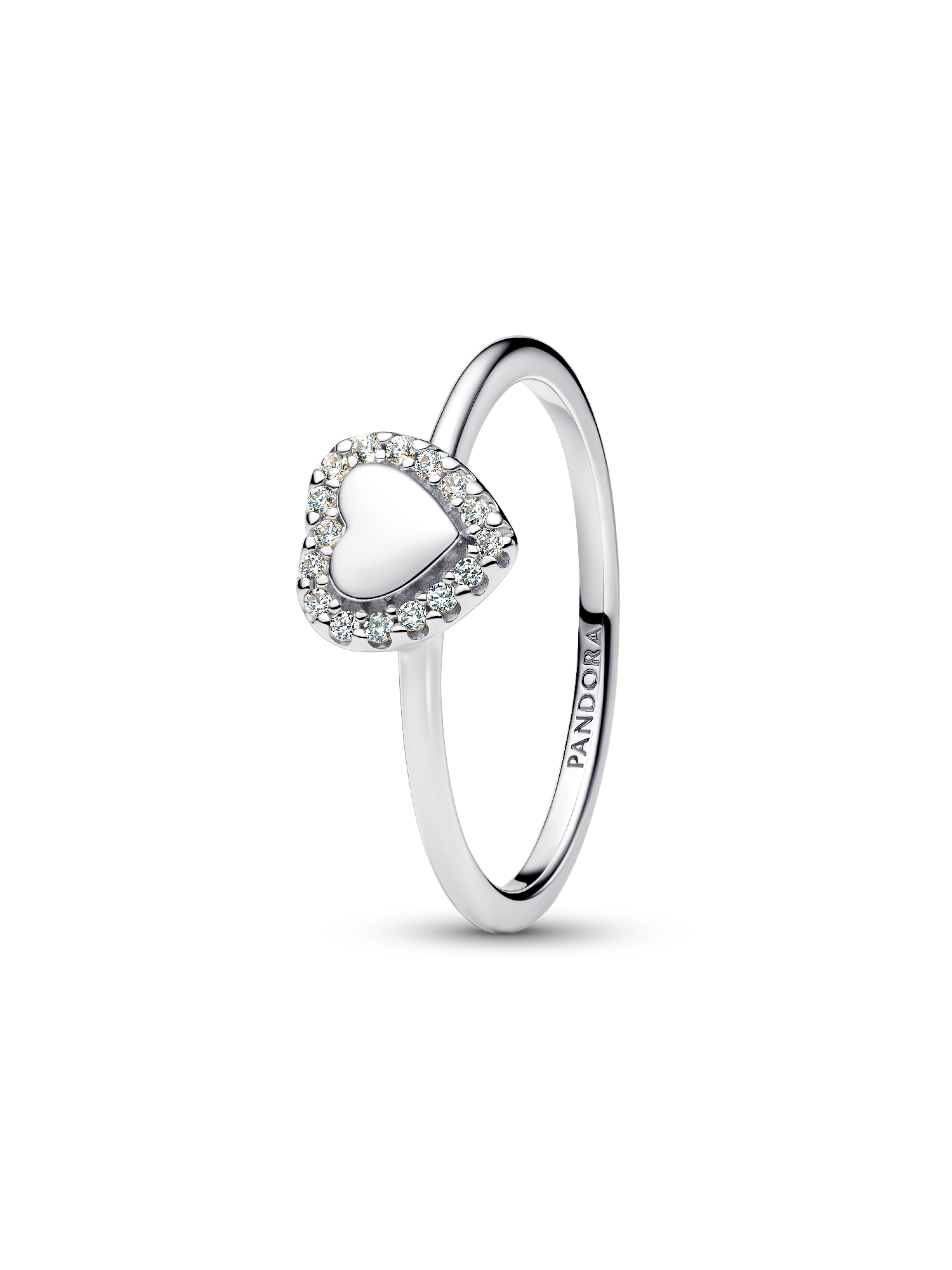 Engravable Heart Halo Ring