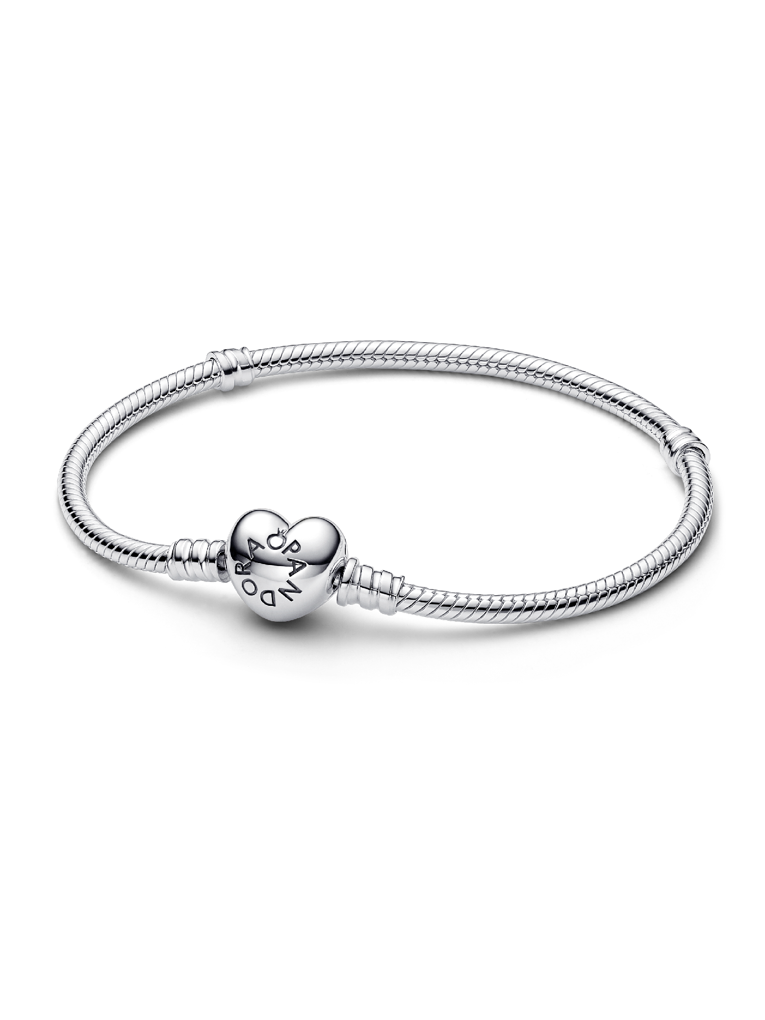 Pandora Moments Heart Clasp Snake Chain Bracelet