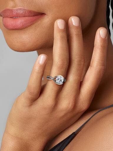 Pandora Infinite 14k White Gold Lab-grown Diamond Ring