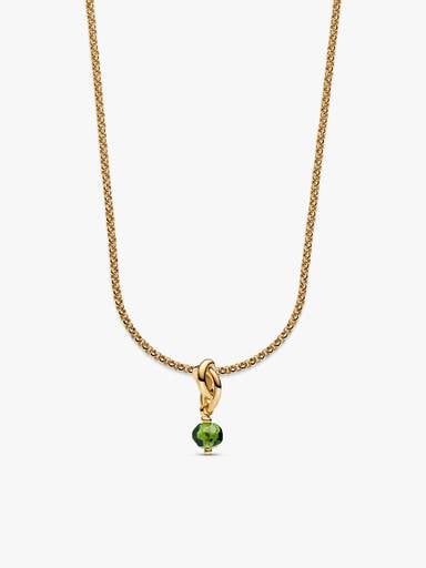 14k Gold Plated August Birthstone Necklace Set