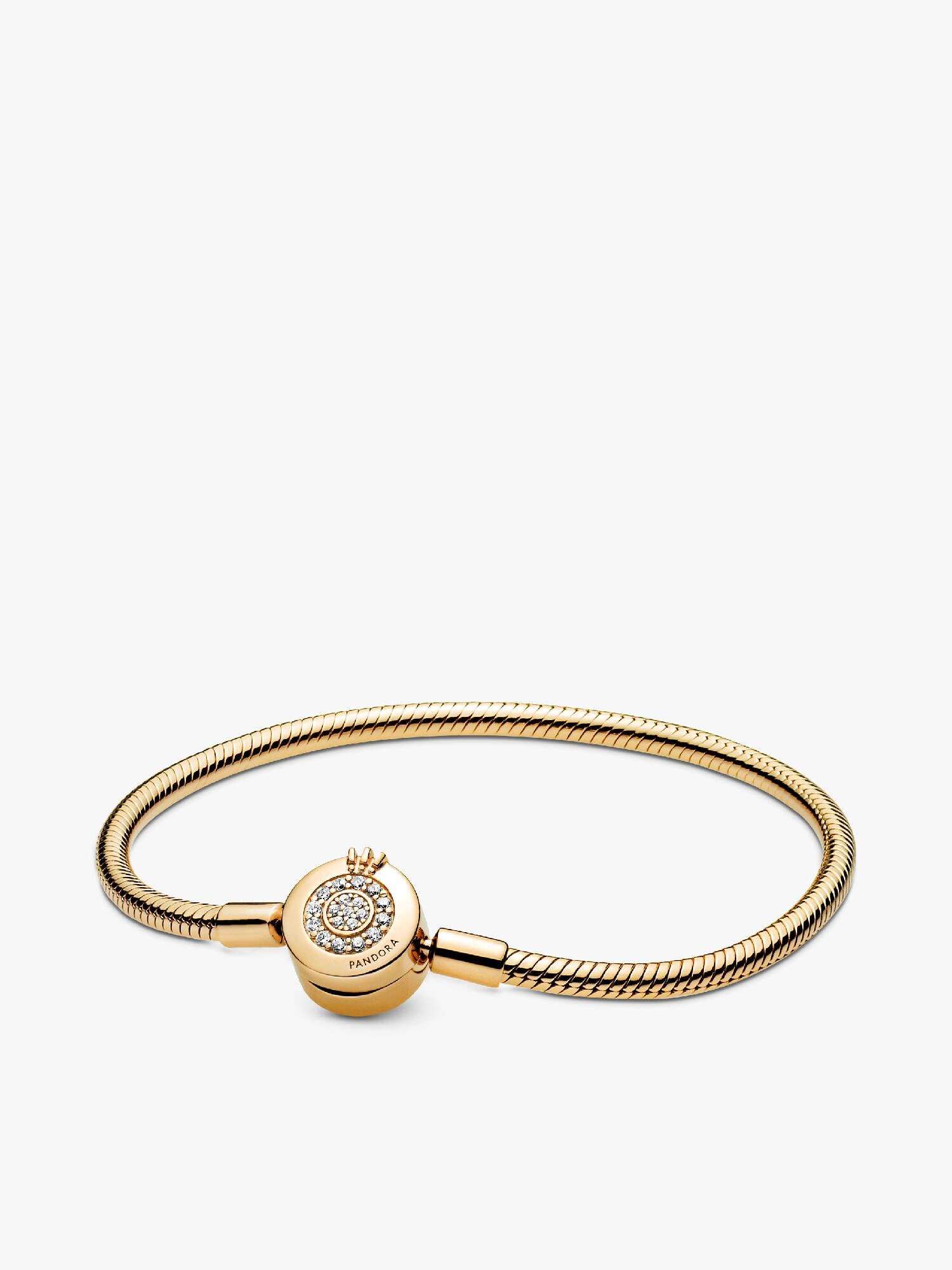 Sparkling Crown O Snake Chain Bracelet