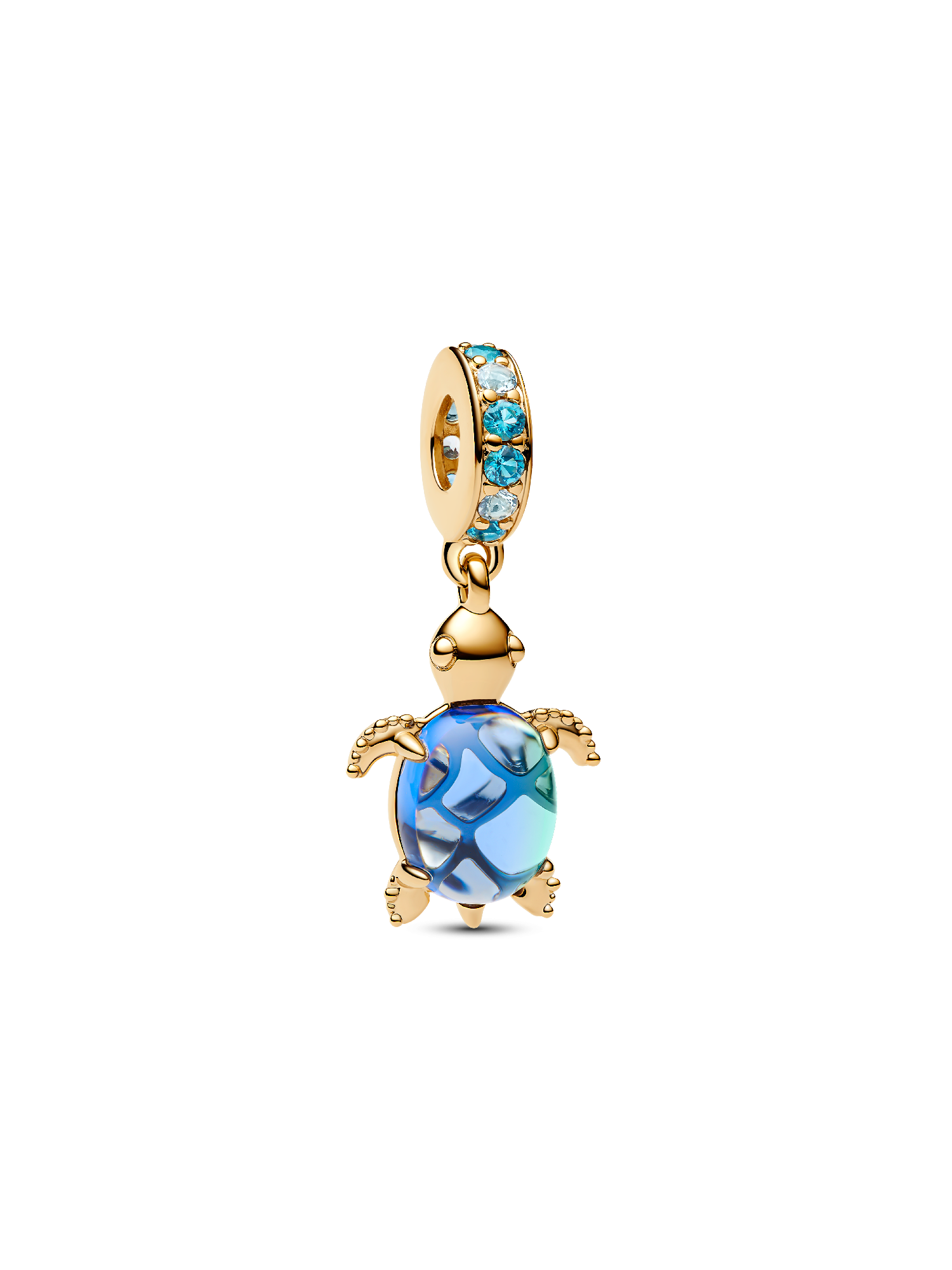 Sea Turtle Murano Glass Dangle Charm