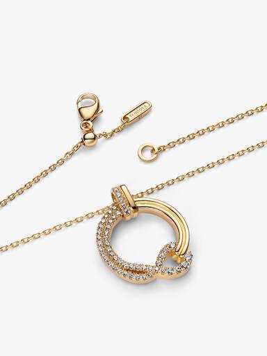 Pandora Infinite Lab-grown Diamond Pavé Circle Pendant Necklace