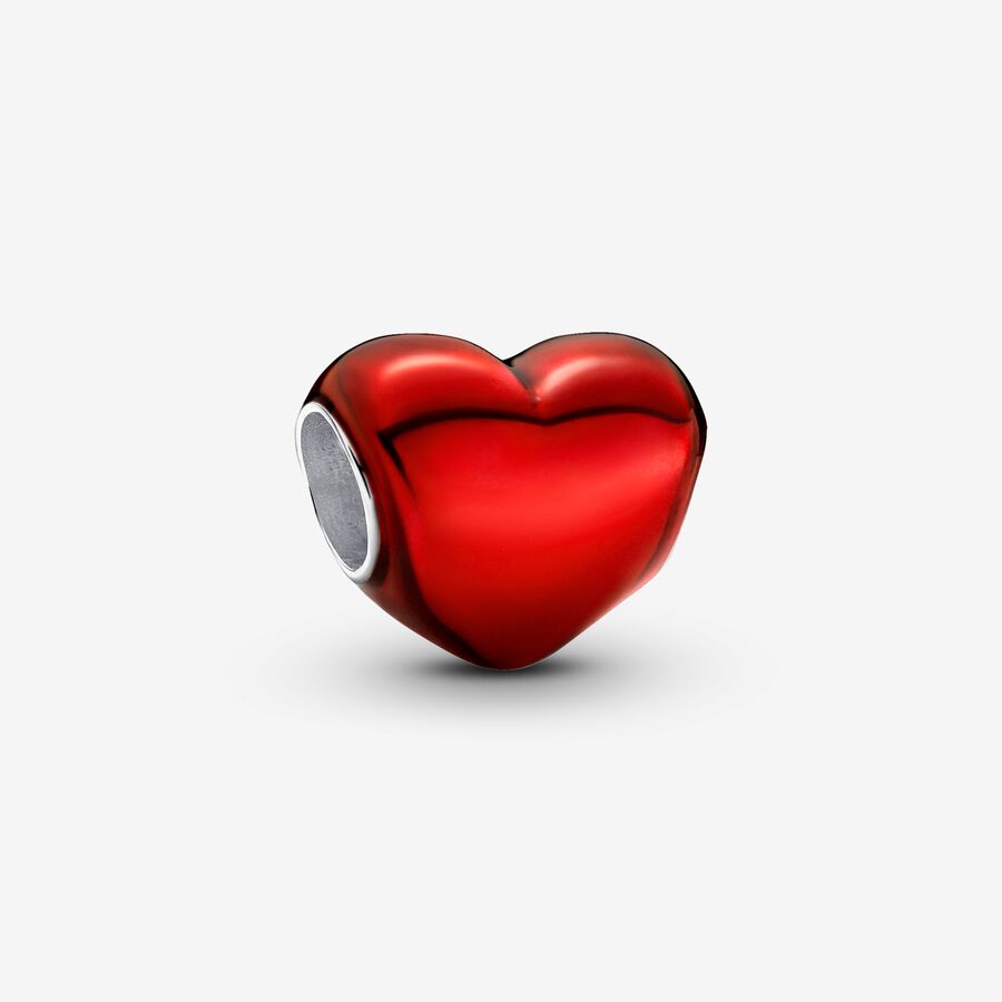 Metallic Red Heart Charm image number 0