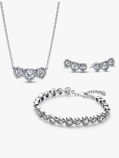 Halo Heart Trilogy Jewellery Gift Set
