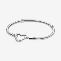 Pandora Moments Heart Closure Snake Chain Bracelet | Pandora UK