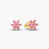 Sparkling Pink Flower Stud Earrings Sparkling Pink Flower Stud Earrings