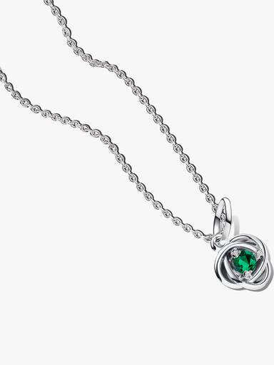 May Braided Birthstone Dangle Necklace Set