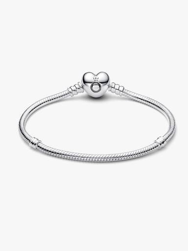 Heart Clasp Snake Chain Bracelet