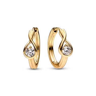 Pandora Infinite 14k Gold Lab-grown Diamond Hoop Earrings