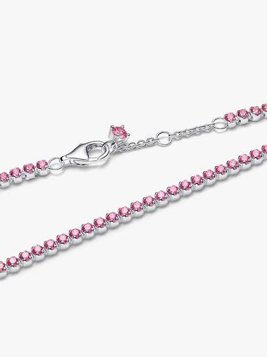 Pink Slim Tennis Bracelet