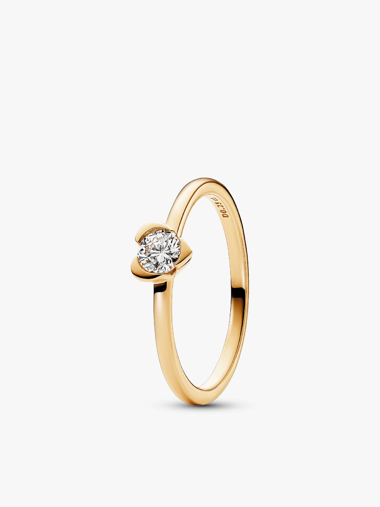 Pandora Talisman 14k Gold Lab-grown Diamond Heart Ring