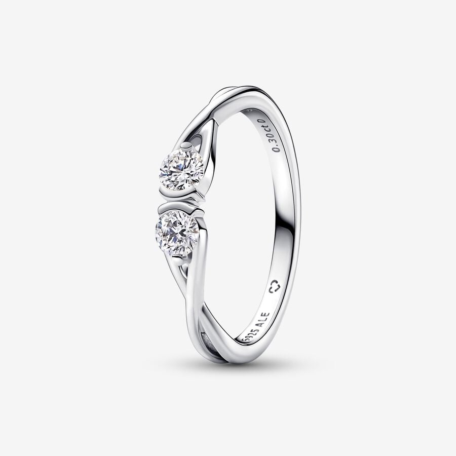 Pandora Infinite Sterling Silver Double Facing Lab-grown Diamond Ring image number 0