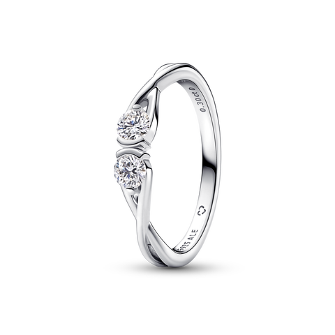 Pandora Infinite Sterling Silver Double Facing Lab-grown Diamond Ring