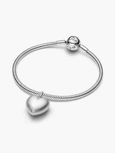 Matte Puffy Heart Dangle Charm