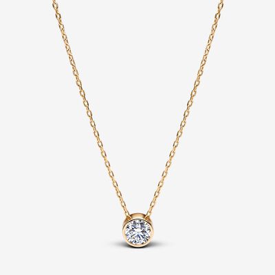 Pandora Era Bezel Lab-Grown Diamond Pendant Necklace