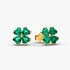 Green Lucky Clover Stud Earrings Green Lucky Clover Stud Earrings