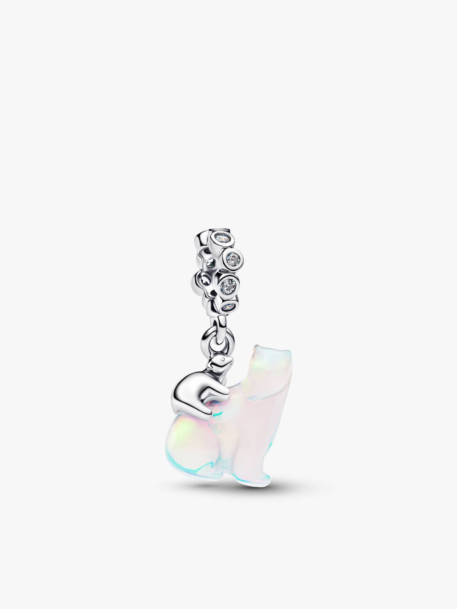 Polar Bear Mother & Cub Dangle Charm