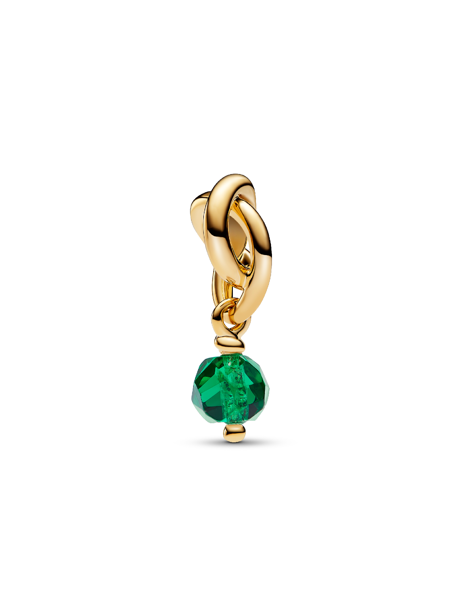 May Birthstone Eternity Circle Dangle Charm