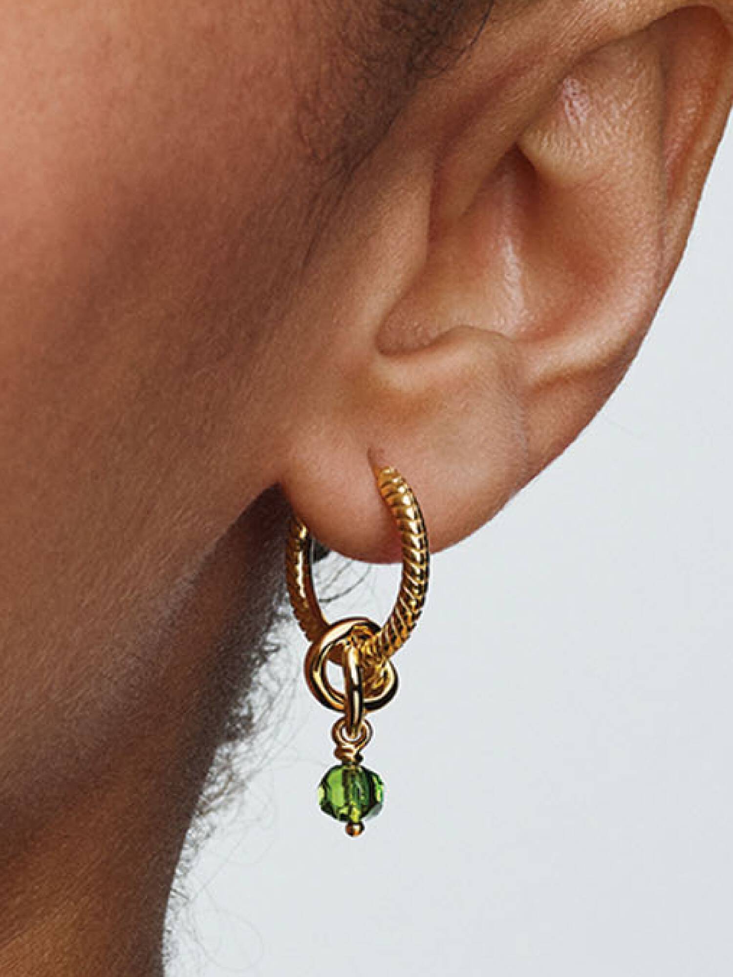 August Birthstone Eternity Circle Dangle Charm