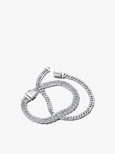 Cuban Chain Bracelet Set