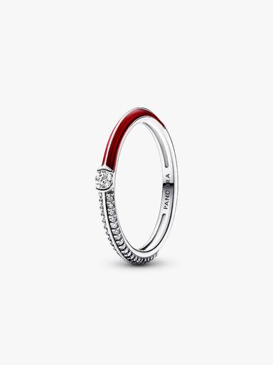 Pavé & Red Dual Ring