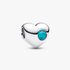 Engravable December Birthstone Heart Charm Engravable December Birthstone Heart Charm