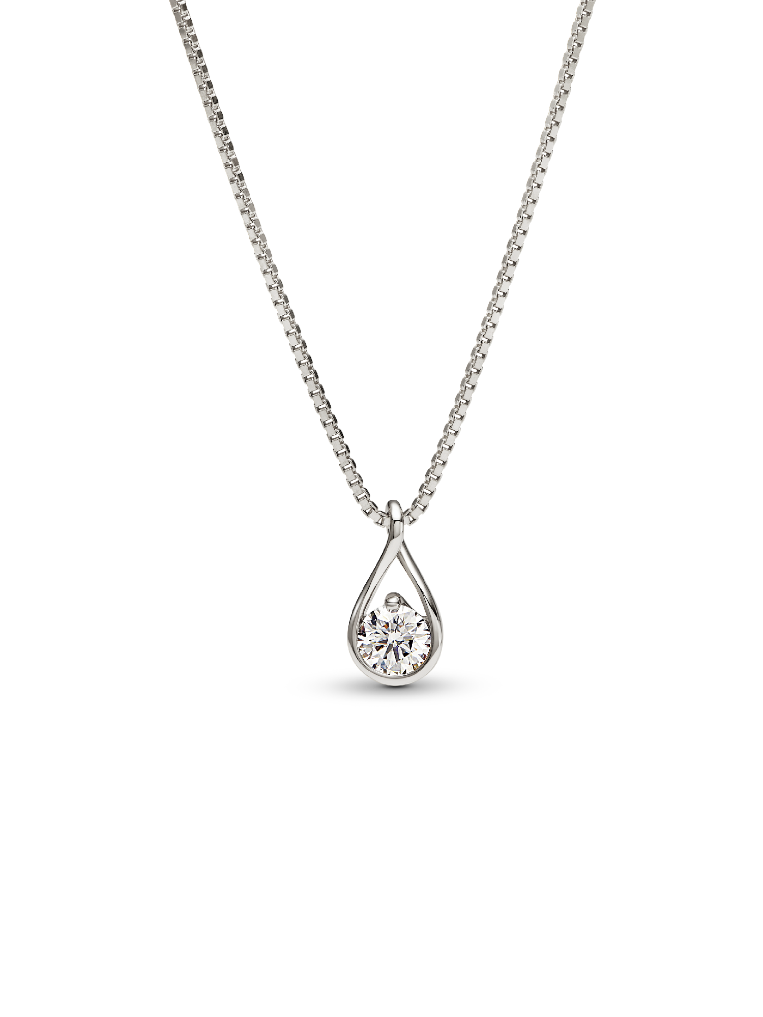 Pandora Infinite 14k White Gold Lab-grown Diamond Pendant Necklace