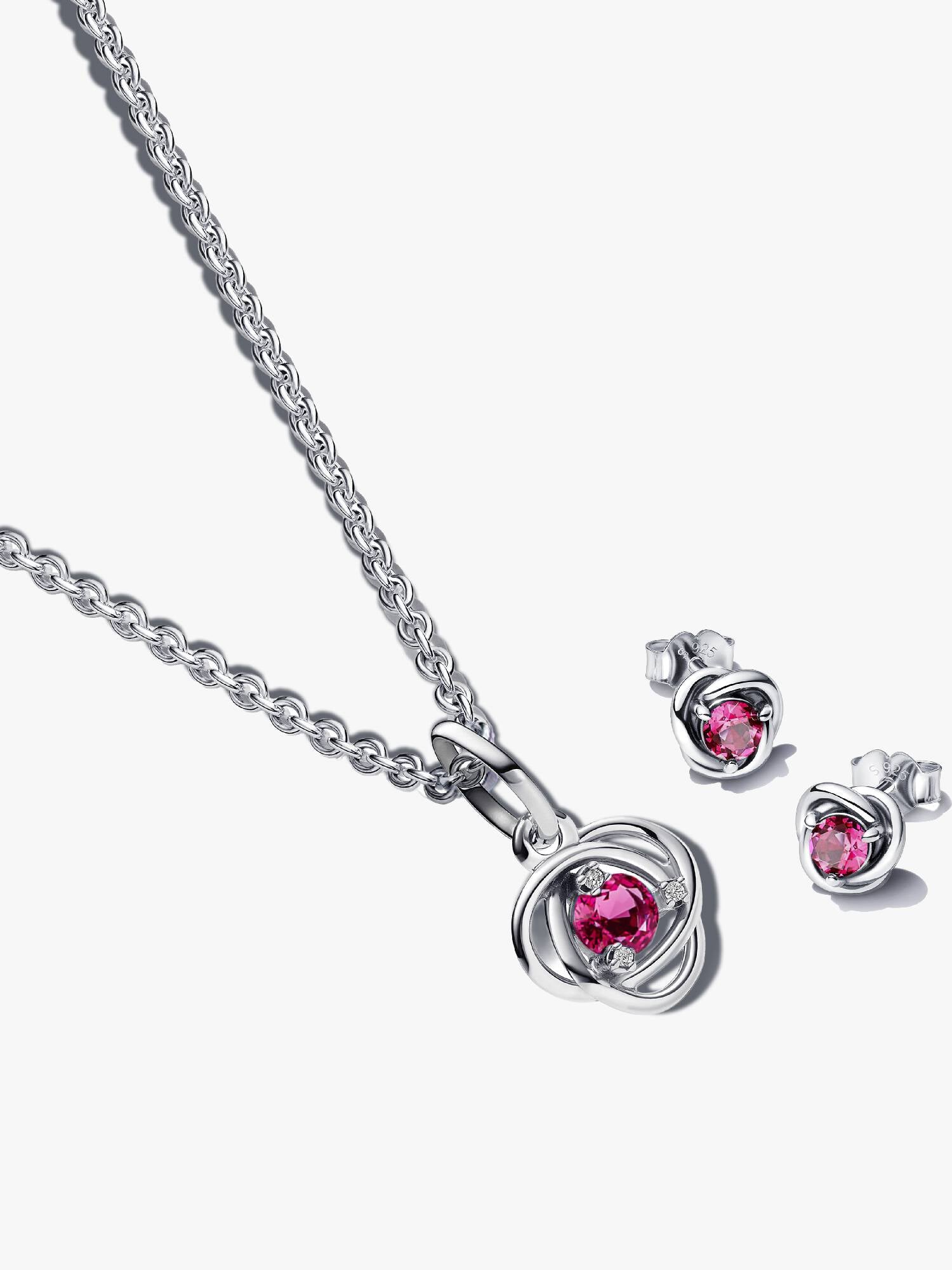 October Braided Birthstone Dangle Necklace & Earrings Set