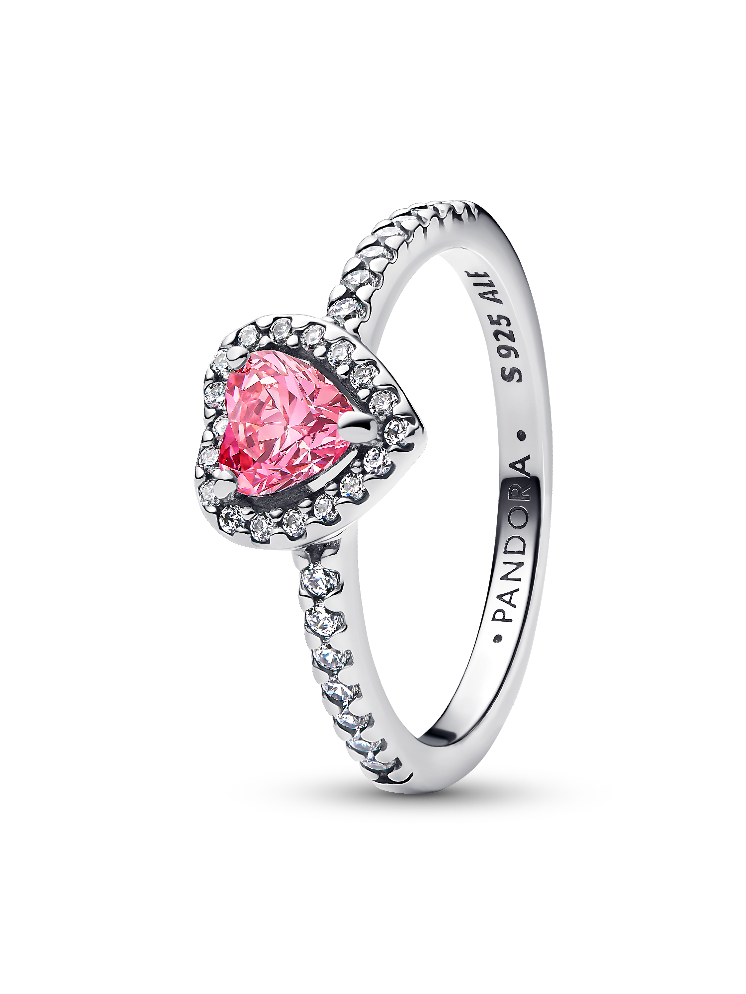 Elevated Pink Heart Ring
