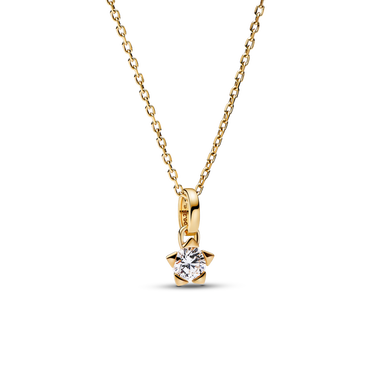 Pandora Talisman 14k Gold Lab-grown Diamond Star Pendant Necklace