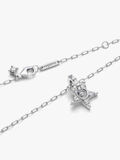 Sparkling Stella Openwork Pendant Necklace