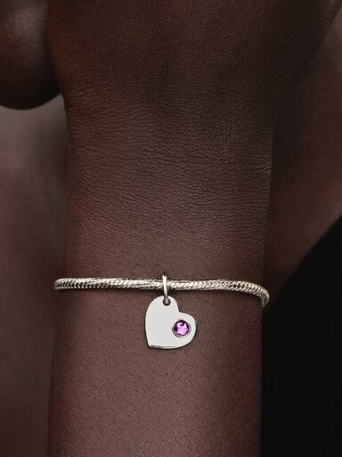 February Heart Dangle Charm