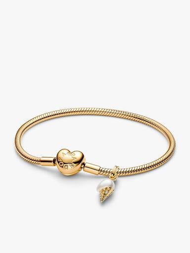 Baroque Pearl Ice Cream Charm & Bracelet Set