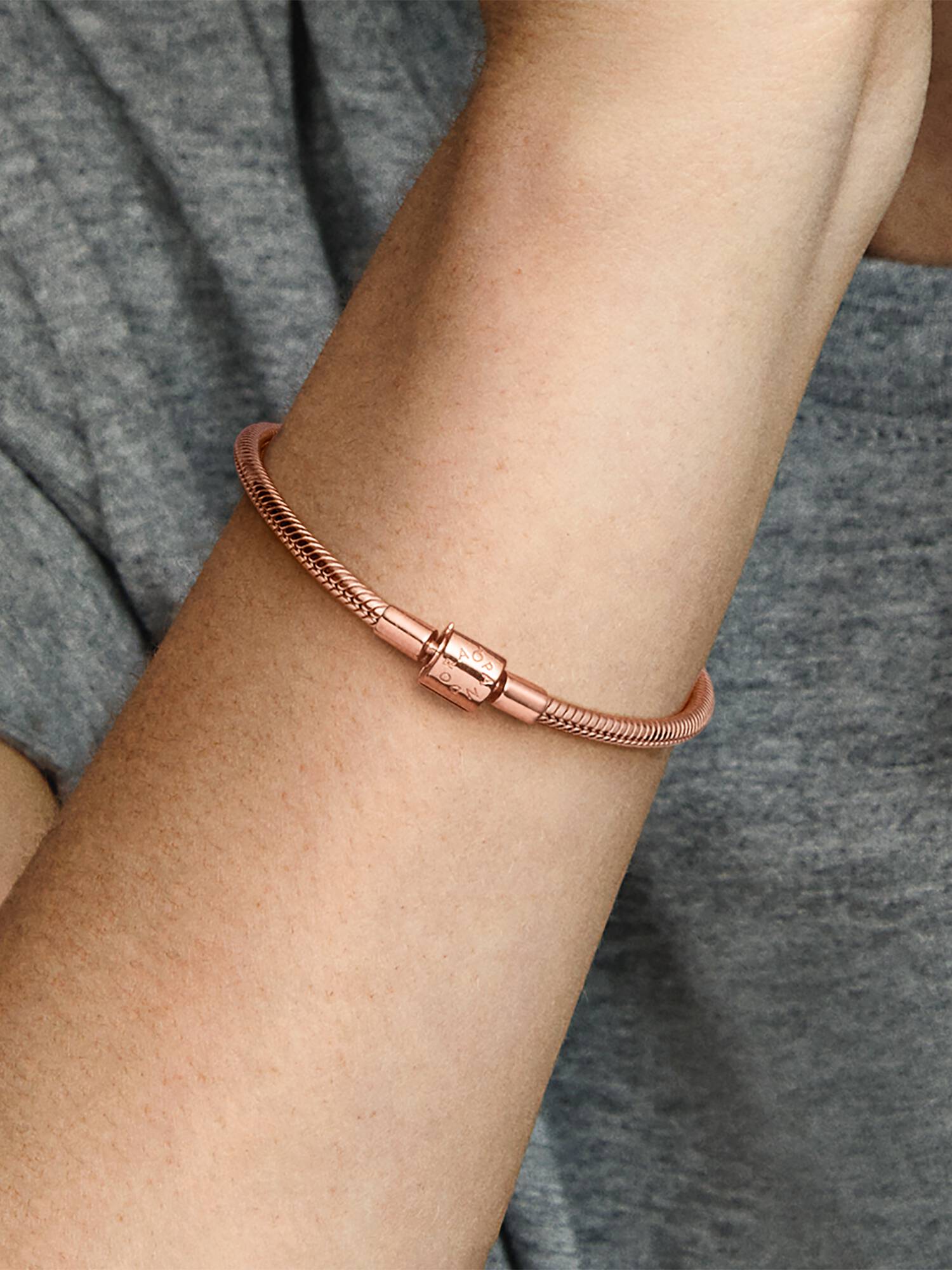 Pandora Moments Barrel Clasp Snake Chain Bracelet