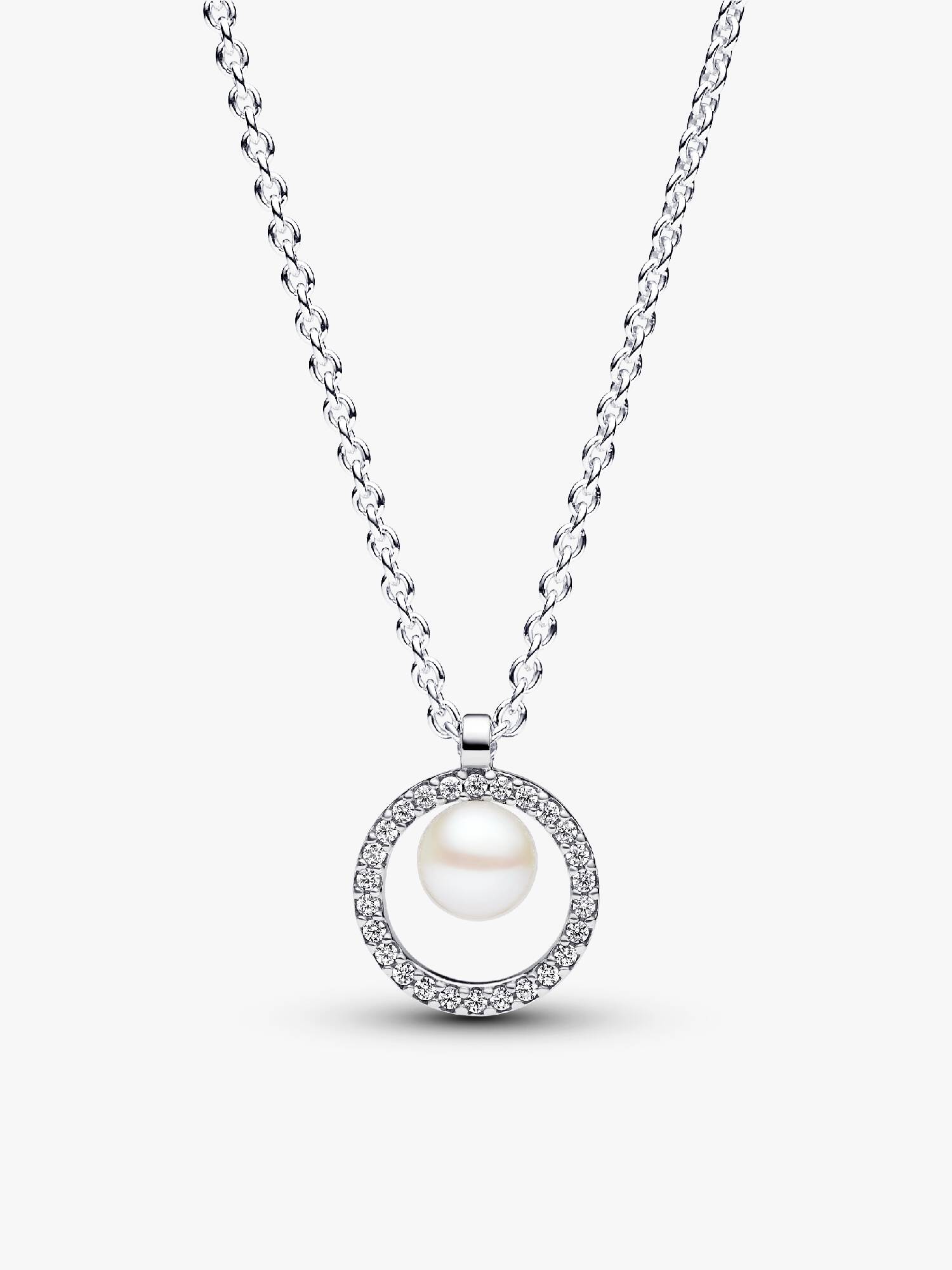 Treated Freshwater Cultured Pearl & Pavé Collier Necklace