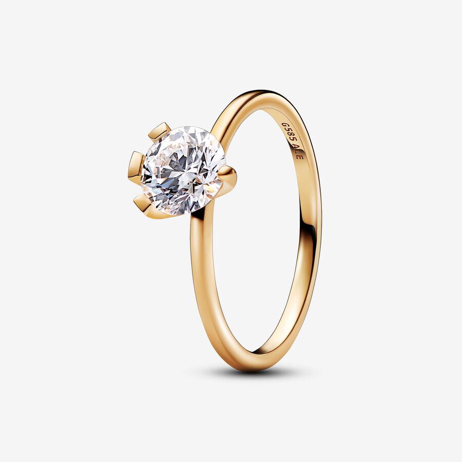 Pandora Nova 14k Gold Lab-grown Diamond Ring image number 0