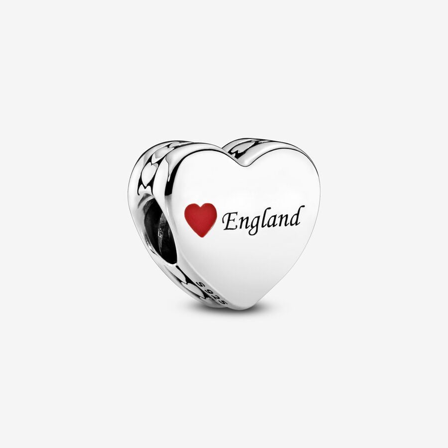 England Love Heart Charm image number 0