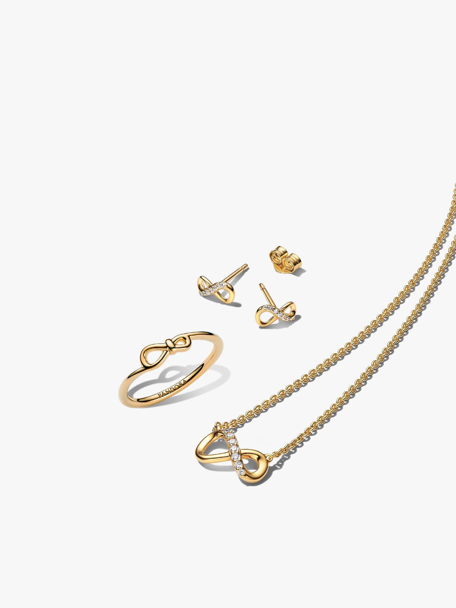 Gold Sparkling Infinity Jewellery Gift Set
