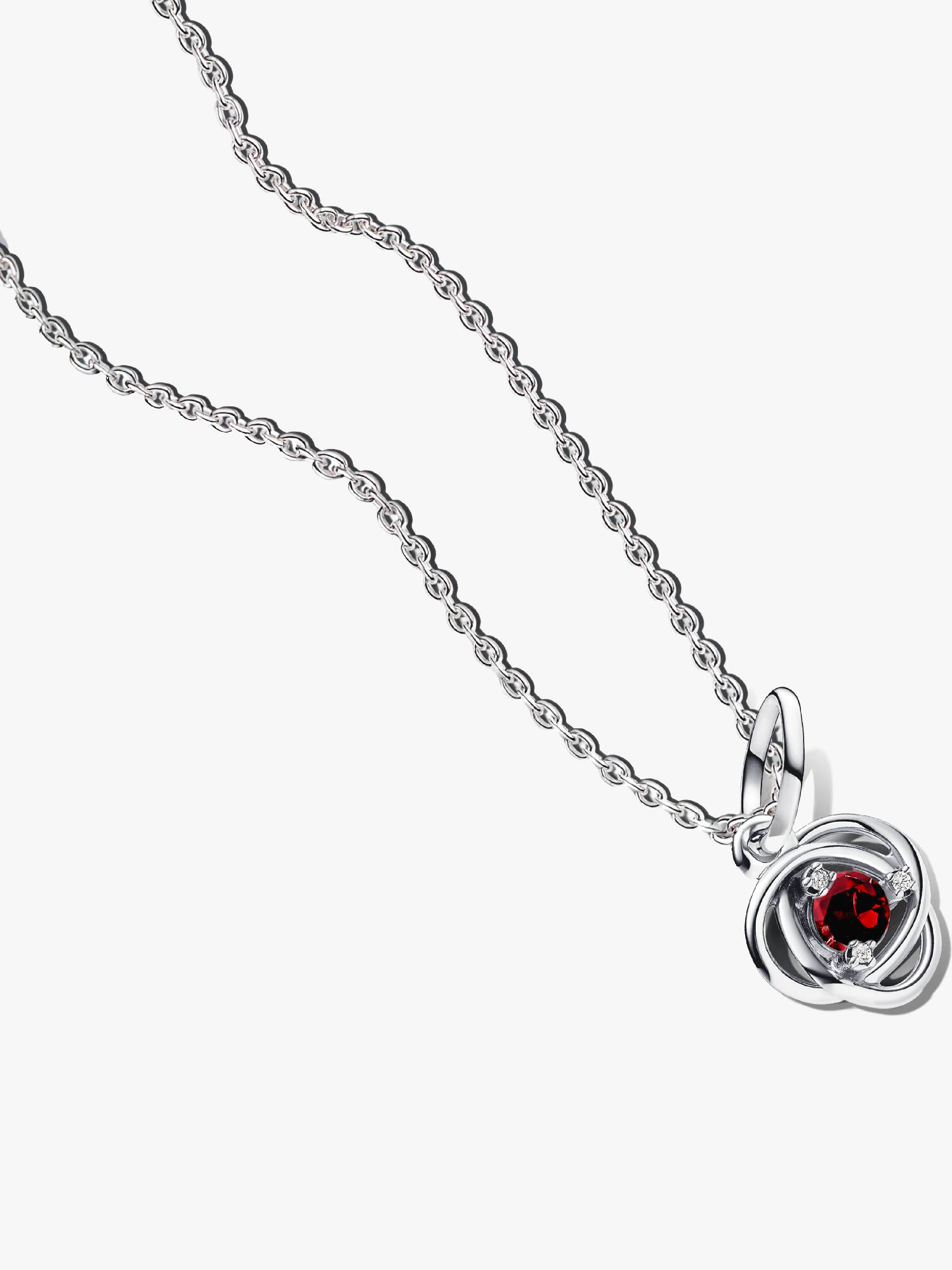 January Braided Birthstone Dangle Necklace Set